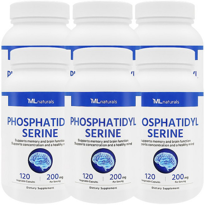 [미국빠른직구] 신제품 마이라이프 내추럴스 포스파티딜세린 200mg, 120정, 6개