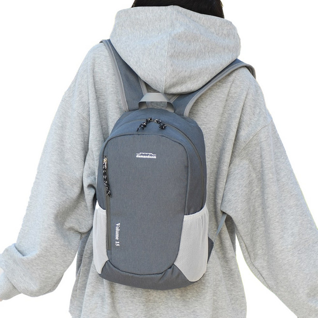 담앤드솜 담산 배낭 15L 남녀공용 백팩, 그레이