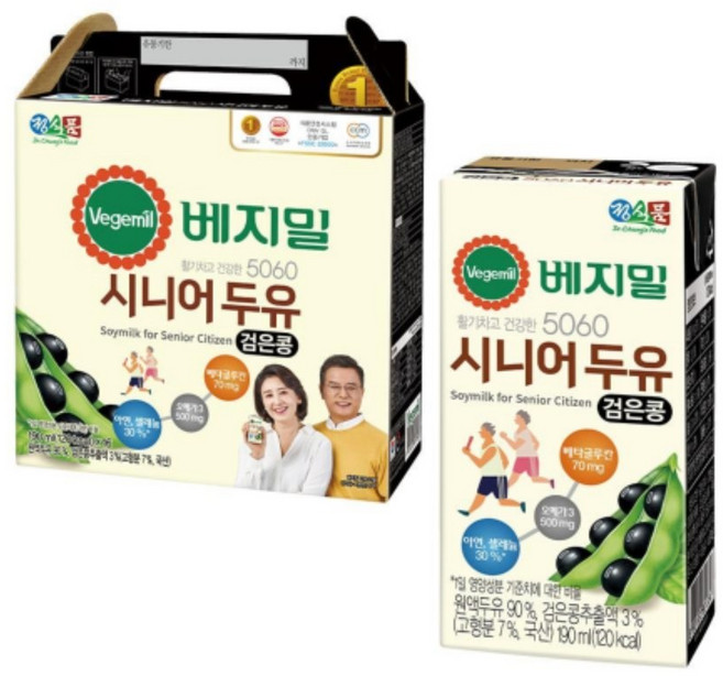 베지밀 5060시니어두유 190mlx16팩SET, 단품, 단품