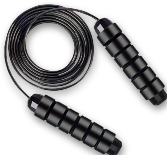 웜네스트 줄넘기 와이어 꼬임방지 줄넘기, 1개, 블랙