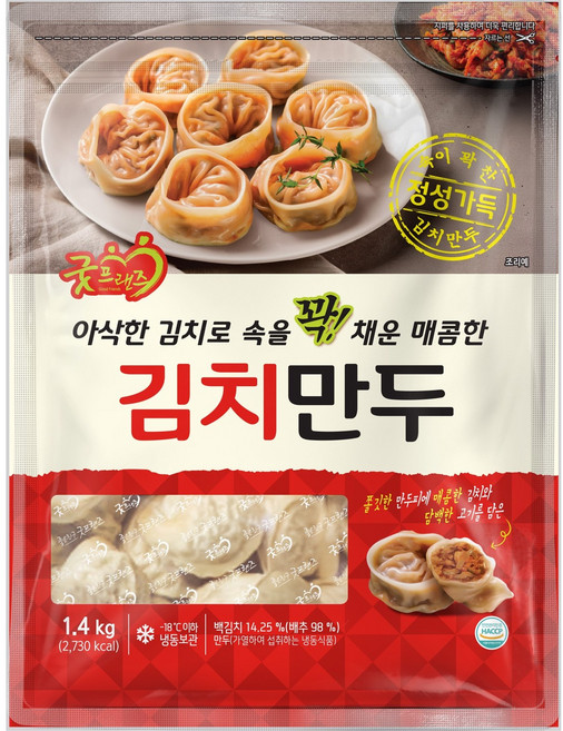굿프랜즈 김치만두 1400g, 1.4kg, 1개