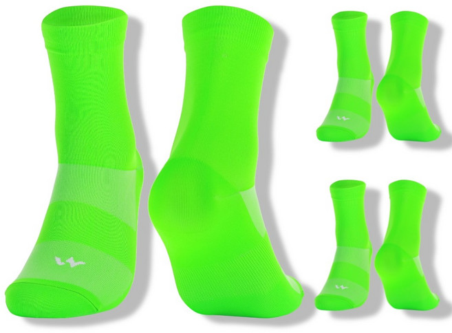 윈어블 자전거 사이클 라이딩 양말 3족 세트 6P 국내생산, 07.  3set 그린 M (230~255mm)