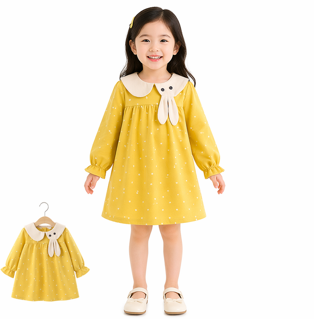 여아 원피스 공주 봄 가을 유아 드레스 생일 선물 화이트