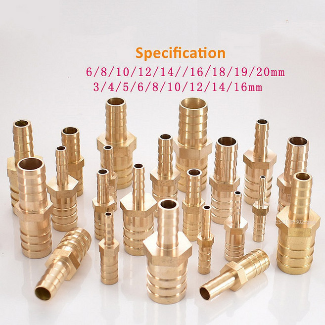 25MM 6MM 4MM 8MM 호스 감소 감속기 커플러 구리 어댑터 스트레이트 황동 웨이 10MM 커넥터 피팅 파이프 바브, 21. 14mm-16mm, 1개