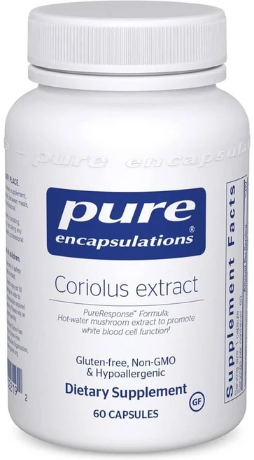 퓨어인캡슐레이션 코리올스 추출물 캡슐 Pure Encapsulations Coriolus Extract, 1개, 60정 - 쿠팡