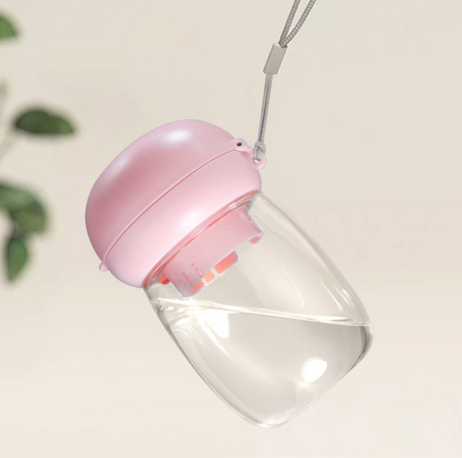강아지산책물통 휴대보틀병 물병 애견물통 애견휴대용원터치, 550ml, 1개, 랜덤