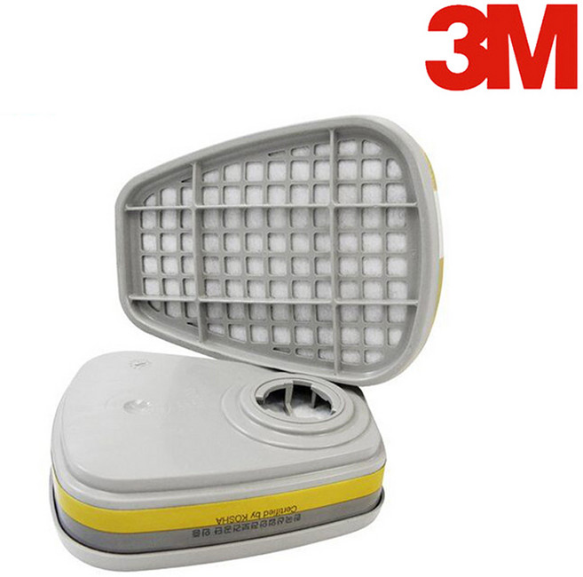 3M 6002K 방독정화통 산성 계열 가스 락스 청소 방독면 필터, 1세트