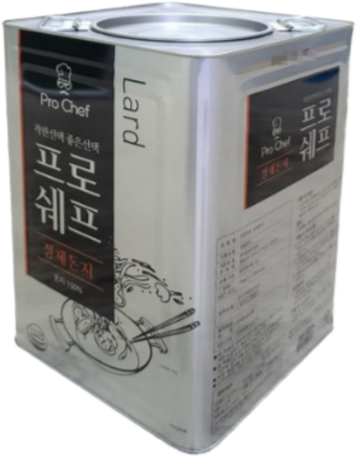 프로 라드 정제 돈지 100% 중식 라드유 돼지기름 100%, 1개, 13kg