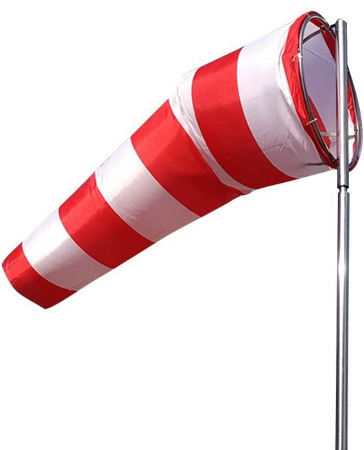 측량깃발 윈드삭 지지대 풍량계 조명 반사 스테인레스 KFT 150-2 레드화이트 방수 150cm 1개