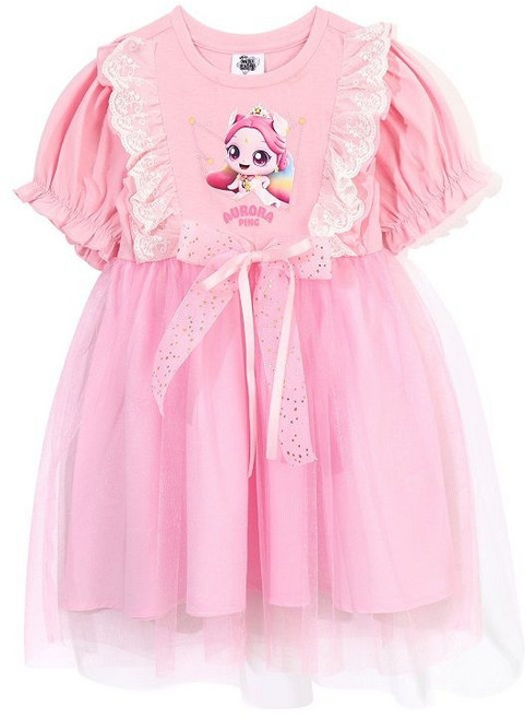 캐치티니핑 여아용 오로라핑 퍼프 5부 원피스