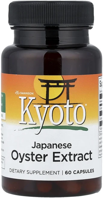 단백질 비타민 철분 마그내슘 칼슘 Swanson 교토® 굴추출물 캡슐 60정(캡슐 1정당 500mg) 고루고루섭취해주세요, Swanson교토굴추출물캡슐60정캡슐1정당500mg, 1개 - 쿠팡