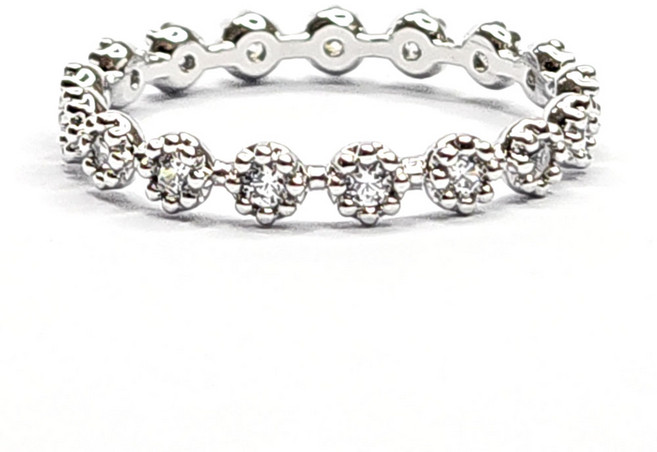 [루나보우] 실버925 아네스 이터너티 가드링 백금도금 여성 데일리 레이어드 반지