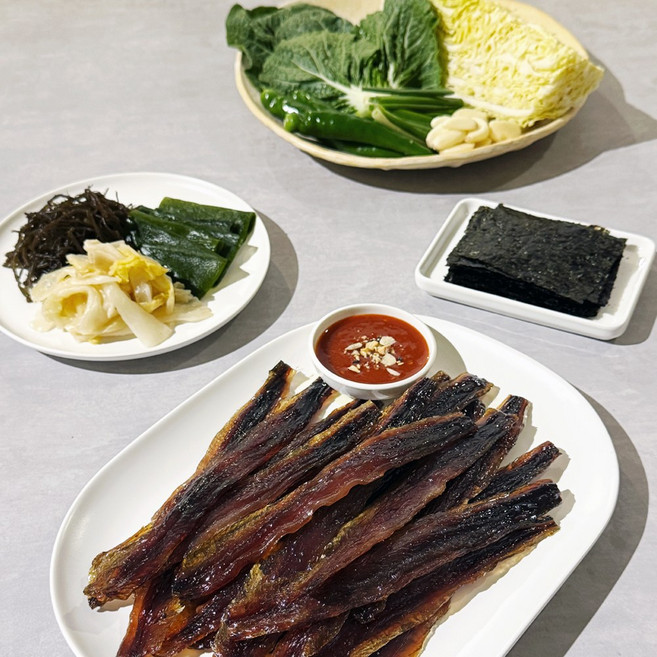 곧곧 구룡포 손질 꽁치 과메기 야채세트 제철 산지직송, 1개, [1~2인]완전손질 5미10쪽+야채+해초세트