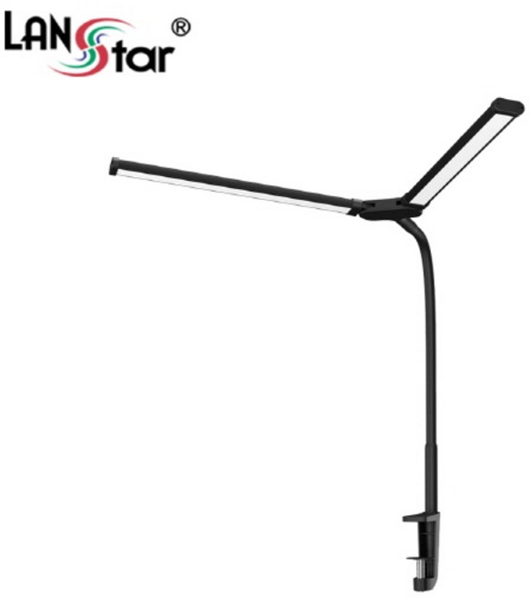 (LANStar) 클램프형 더블헤드 데스크 LED 램프 랜스타 LS-DHLED
