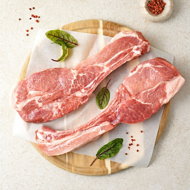 [부부한돈] 한돈 국내산 돼지고기 돈마호크 냉장 600g, 1세트