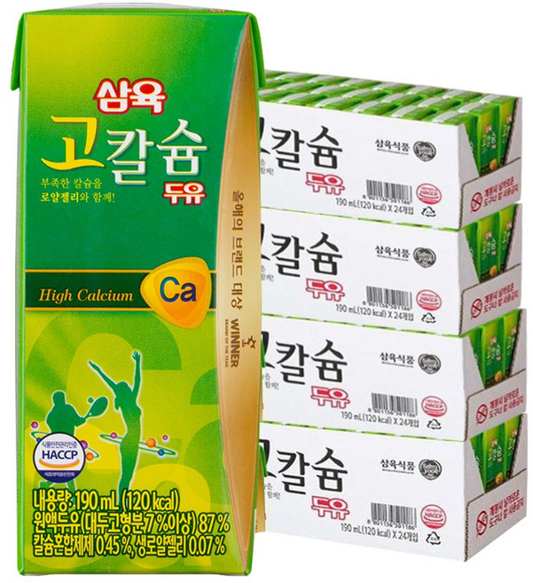 삼육두유 고칼슘두유, 190ml, 96개