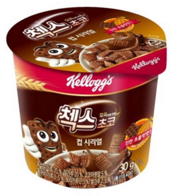 켈로그 박스) 컵시리얼(12EA 첵스초코, 30g, 12개