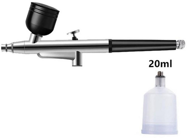 네일 아트용 에어 브러시 스프레이건 매니큐어 페인팅 케이크 공예 모델 모형 키트 디오라마 모형링, 3. Black, 1개