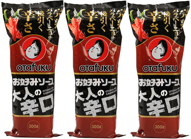 오타후쿠 오코노미 소스 매운맛 일본 소스 오코노미야끼 양배추요리 일식 300g 3개