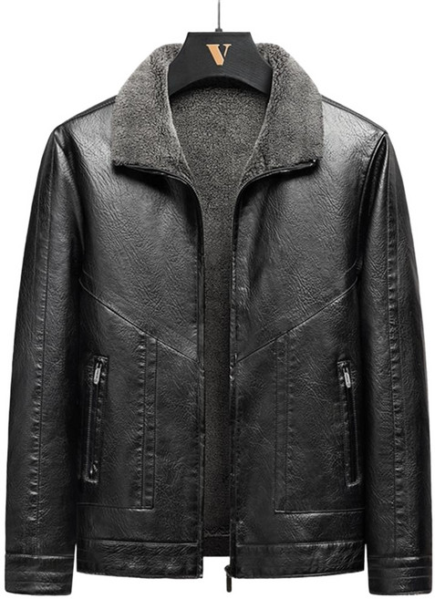 남성 재킷 양털 단색 겨울 아우터 양가죽 무스탕 후드 칼라 가죽 점퍼 방한