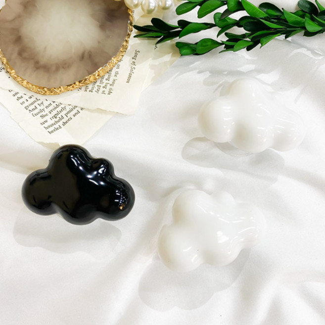바둑이 구름 에폭시 자석 맥세이프 그립톡 스마트톡 거치대, 블랙(일반용), 1개