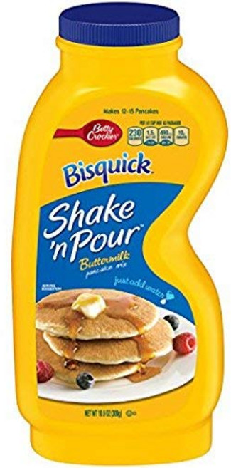 베티 크로커 비스퀵 쉐이크 'N 푸어 버터밀크 팬케이크 믹스 300.5g (4개 팩) 베티 크로커 비스퀵 쉐이크 'N 푸어 버터밀크 팬케이크 믹스 300.5g (4개 팩), 1개, 4.81kg, 1개입