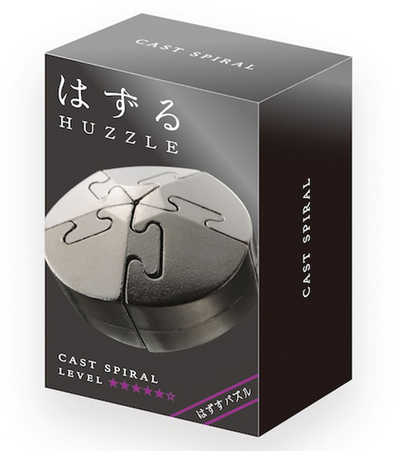 해피퍼즐 하나야마 캐스트퍼즐 스파이럴 Spiral 5단계 하즈루, 실버, 1개, 5피스