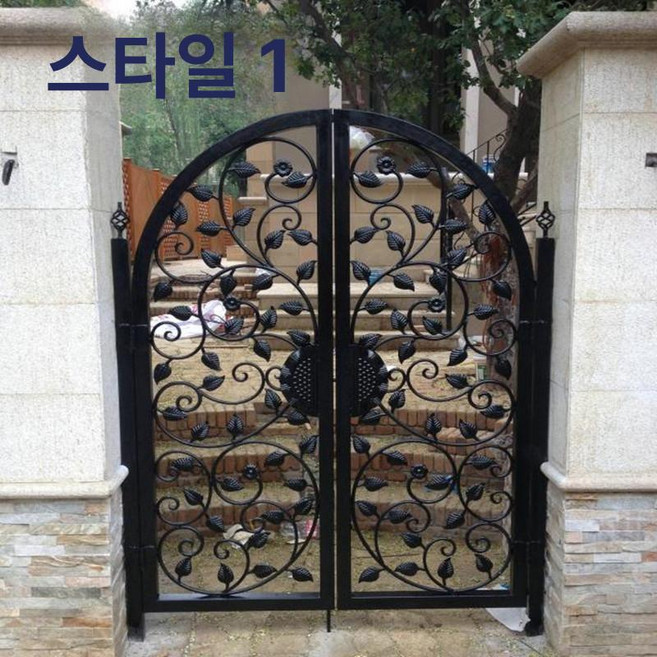 철제 대문 현관문 야외 빌라 정원 울타리 맞춤 제작, 2㎡ 미만 800 세트