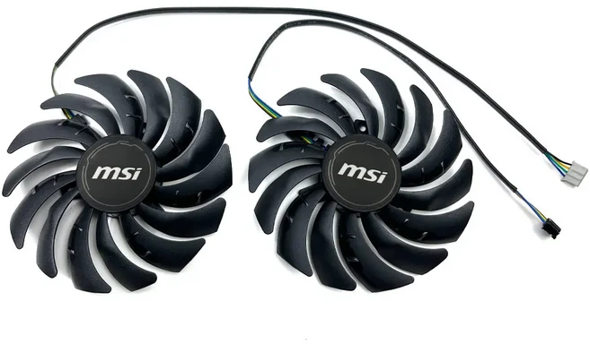 95MM PLD10010B12HH RX 6600 MECH 8G GPU 팬 MSI Mech Radeon XT 비디오 카드 냉각, 03 Fan-AB, 1개