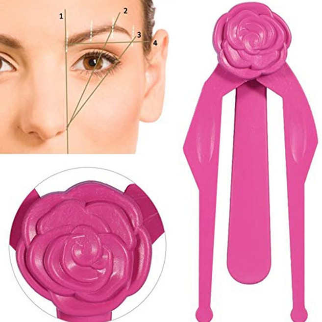 1/2/3구성 new 눈썹 가이드 스텐실 그리기 가드 정리기 틀, 2개, 핑크