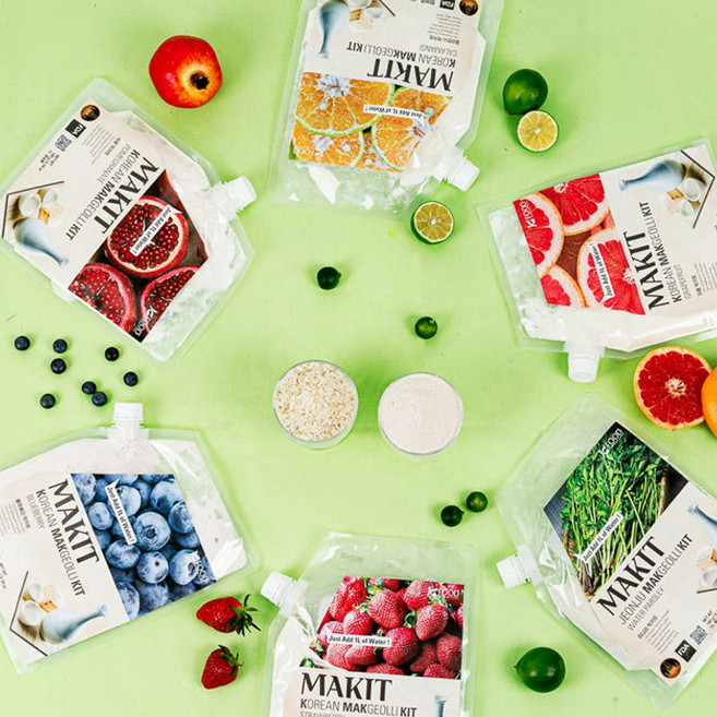 과일 막걸리 만들기 키트 파우더 가루 분말 6종 딸기 블루베리 깔라만시 자몽 미나리, 미나리 180g