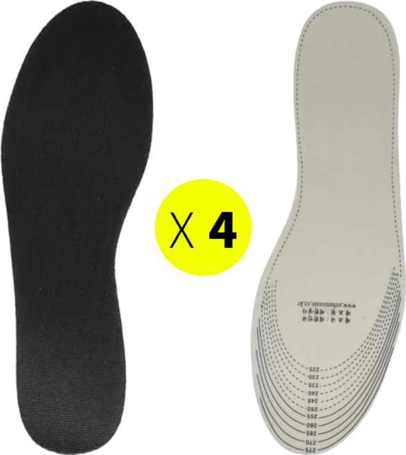 사이즈조절 발편한 얇은 평솔 4개 세트