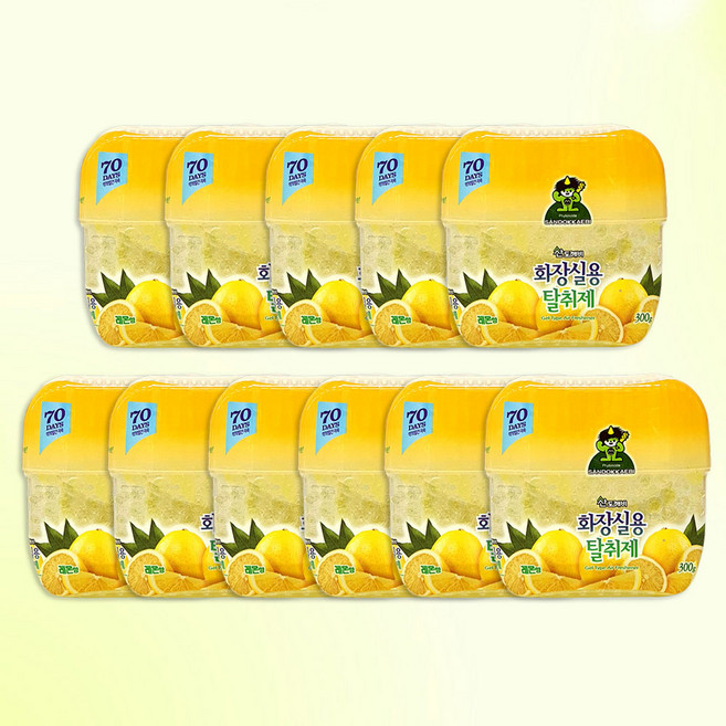 산도깨비 화장실용 탈취제 레몬향, 300g, 11개