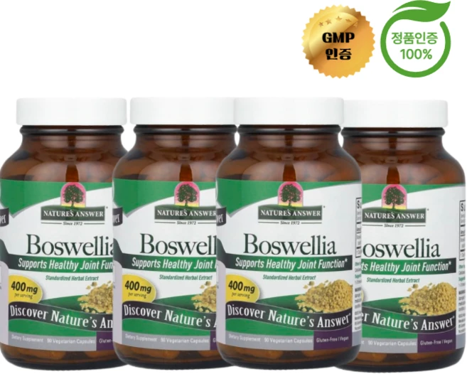 네이쳐스엔서 보스웰리아 400mg 베지캡슐 90정, 4개 - 쿠팡