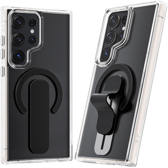 AITEWO 아이폰 갤럭시 맥세이프 휴대폰 케이스 투명 그립 홀더 스크래치 방지 충격 흡수 변색 방지