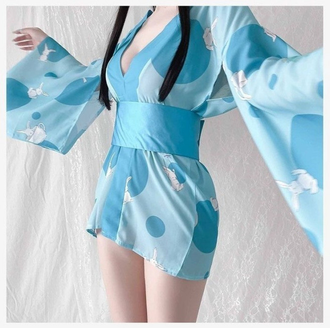 日系睡衣套裝 印花和服式設計