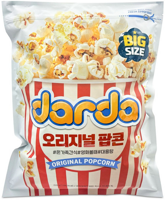 다르다 오리지널 팝콘 220g, 1개