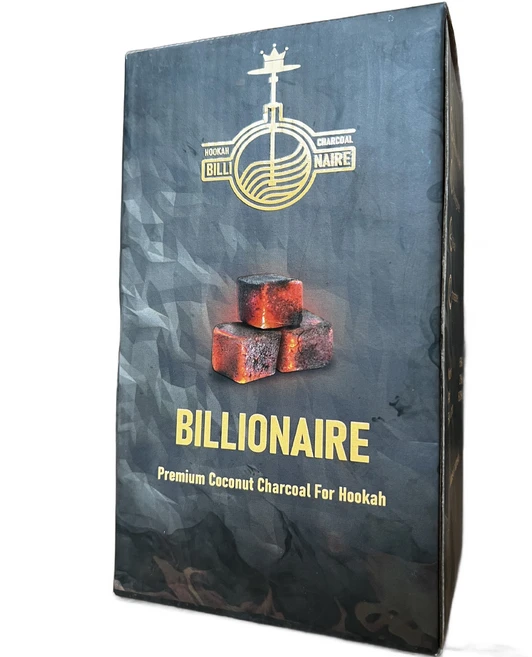BILLIONAIRE Premium Charcoal Coconut for hookah 22mm 96pc 프리미엄 후카 코코넛 숯, 1개, 1kg - 쿠팡