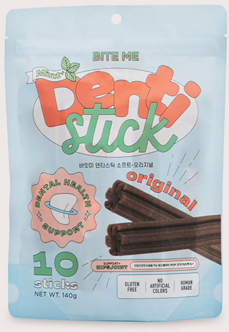 바잇미 덴티스틱 소프트 구취제거 덴탈껌(힙앤조인트) 10개입, 오리지널, 140g, 1개