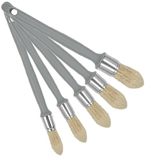 롤링독 페인트붓 PP그립 포인트 브러쉬 둥근 붓 유성 수성 겸용 막붓