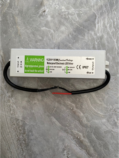 12V 15W 防水電源供應器 變壓器 戶外照明 監控系統 穩定供電, 1個