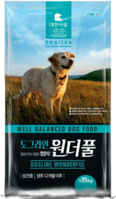 대한사료 원더풀 강아지 (12개월이후) 사료, 곡물, 15kg, 1개