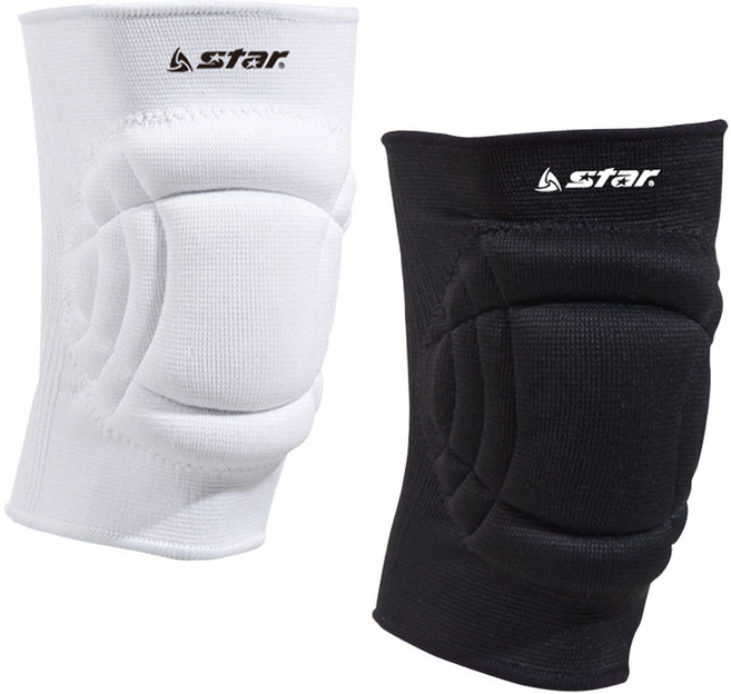 스타 쿠션 무릎보호대 XD321 충격흡수 피구 배구 작업용 운동용 보호대, 1세트, 블랙 M