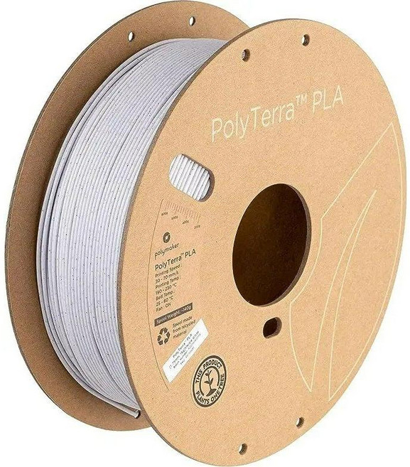 Polymaker PolyTerra PLA Panchroma Matte 필라멘트 1.75mm1kg 무광택 프린팅, marble white