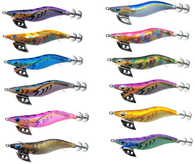 백경 에기프린스 쉘로우 12종류 12P 무늬오징어 캐스팅에기 2.5호 3호, 1세트, 15g, 백경 에기프린쉘로우 3.0호 12개