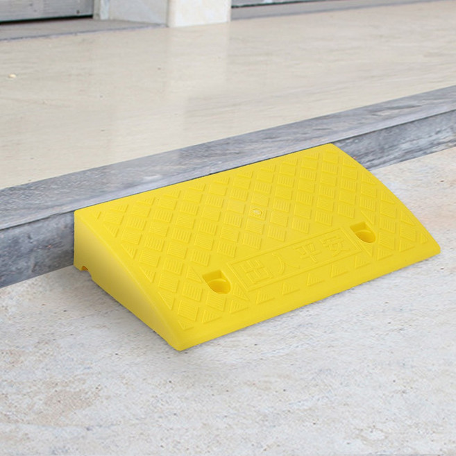 노랑 휠체어 진입판 경사 휴대용 차량진입 50x27x9cm, 1개, 옐로우