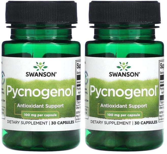 스완슨 피크노제놀 100mg 30캡슐 2병 프랑스 해송 소나무껍질추출물 Pycnogenol - 쿠팡