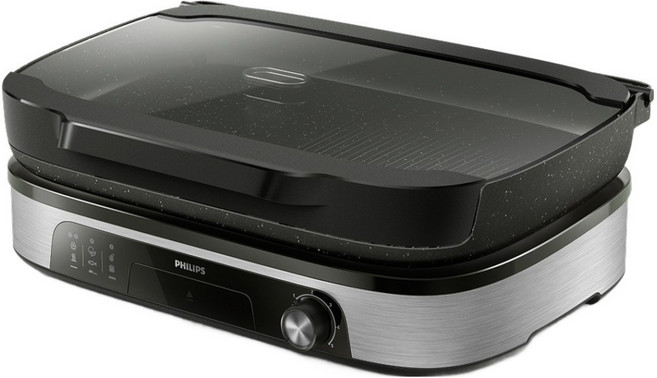 필립스 멀티 전기그릴 5000 시리즈 블랙&실버, (정품)HD6212/90