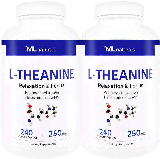 [미국빠른직구] 마이라이프 내추럴스 L-테아닌 250mg 240정 2병, 2개