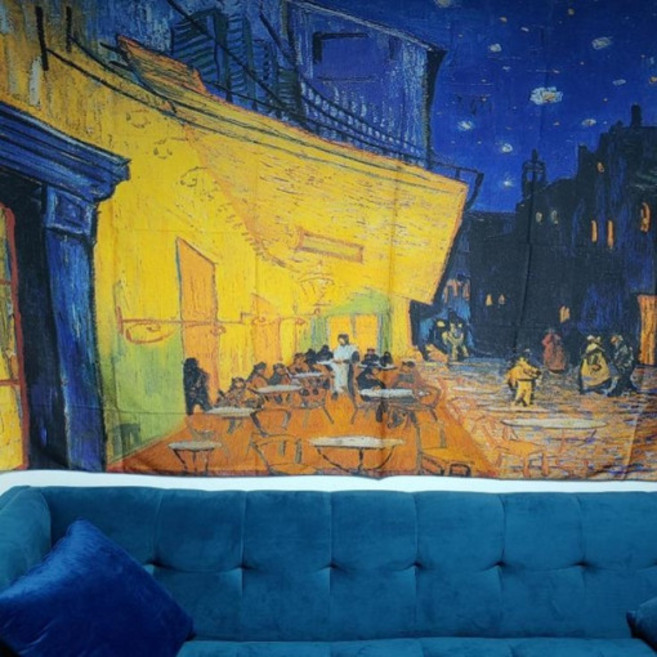 리파인드 인테리어 패브릭 포스터 모음 43종 (소형~특대형), 반고흐 밤의카페테라스